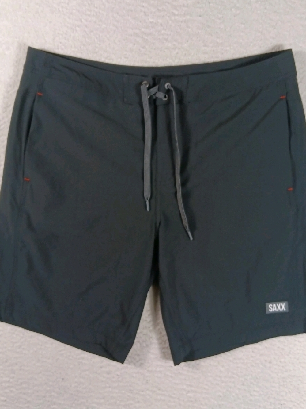 Saxx Board Shorts Mens 34 Black Ballpark Pouch Betawave 2N1 Boardie 19" Beach